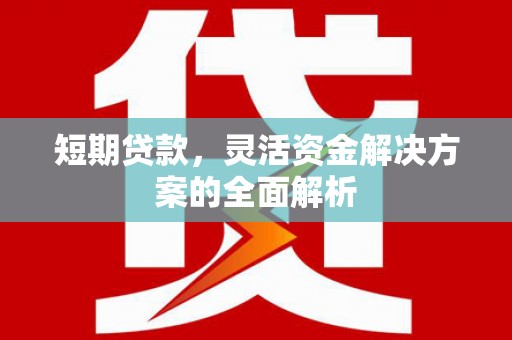 淮上短期贷款，灵活资金解决方案的全面解析