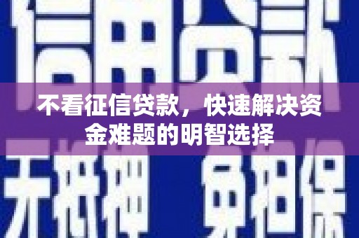 蒲城不看征信贷款，快速解决资金难题的明智选择