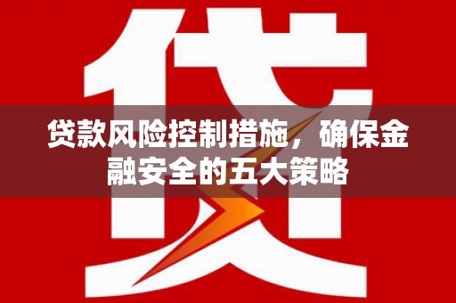 公馆贷款风险控制措施，确保金融安全的五大策略