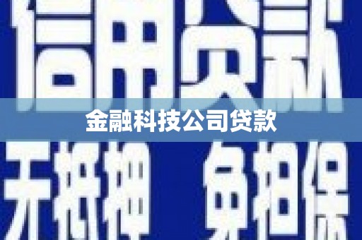 太平金融科技公司贷款