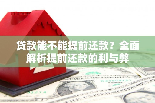 虾峙贷款能不能提前还款？全面解析提前还款的利与弊