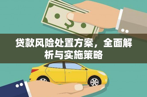 惠安贷款风险处置方案，全面解析与实施策略