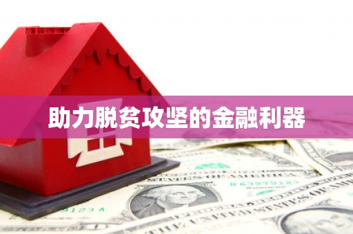 武进助力脱贫攻坚的金融利器